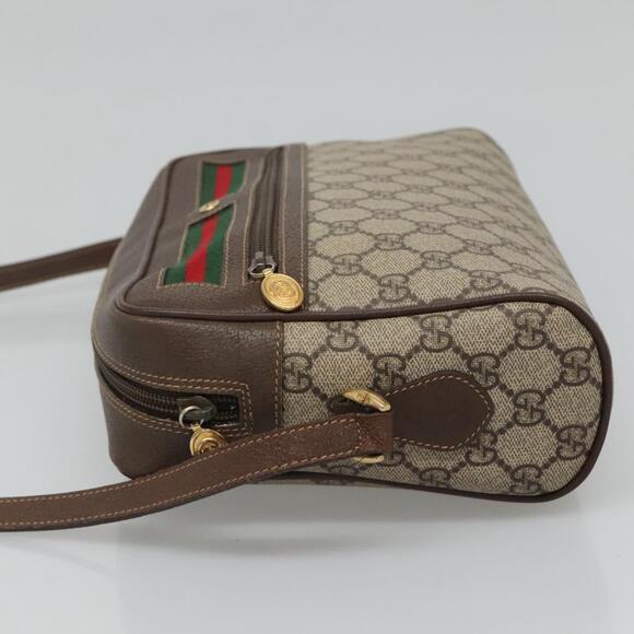 GUCCI GG Supreme Web Sherry Line Bag Pvc Beige 4023 001 56 4023 001 56 - Picture 5 of 16